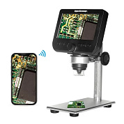 Цифровий мікроскоп з екраном на штативі з Wifi (1-1000X, 4.3 дюйми, 2MP, USB, Android, iOS) WALCOM I-317