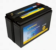 Літій-залізо-фосфатна акумуляторна батарея Vipow LiFePO4 12,8 V 100Ah з вбудованою ВМЅ платою 80A 14 кг