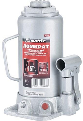 MTX MASTER Домкрат гидравлический бутылочный, 15 т, h подъема 230–460 мм