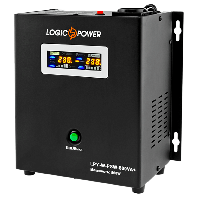 Источник бесперебойного питания ИБП Logicpower LPY- W - PSW-800VA+ (560Вт) 5A/15A с правильной синусоидой 12В