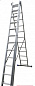 Лестница универсальная 3-х секц. 3х12 сх (9,11 м.) профіль 72 мм, LadderPRO