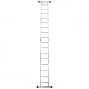 Лестница-трансформер алюминиевая Квітка Heavy Duty с платформой (4х3 ступени) (110-9034)