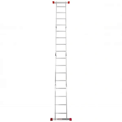 Лестница-трансформер алюминиевая Квітка Heavy Duty с платформой (4х3 ступени) (110-9034)