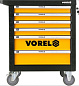 Инструментальная тележка Vorel на колесах 770Х458Х901мм (з 6 шуфлядами та инструментами 177 ШТ CRV)